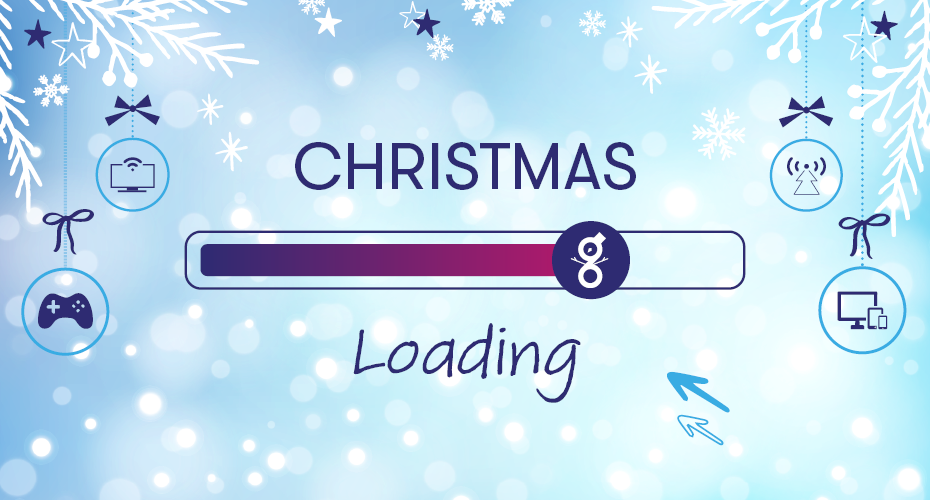 Progress bar showing incomplete progress as slow internet at xmas.