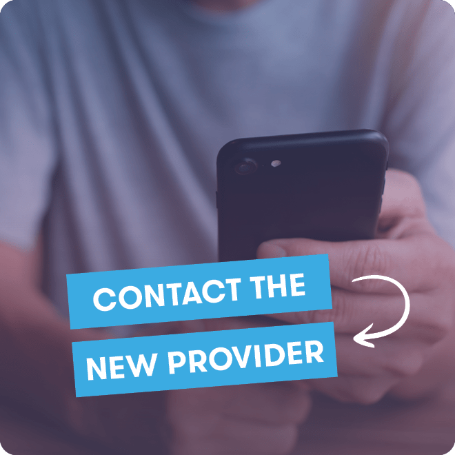 Contact the new provider